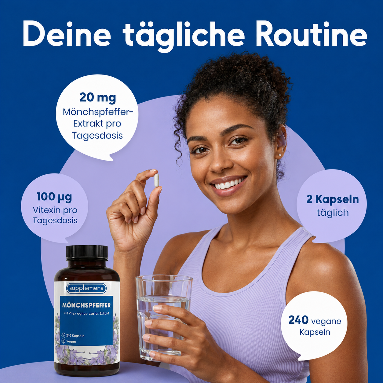 Chaste Tree (Vitex Agnus-Castus / Monk's Pepper) – 240 Vegan Capsules
