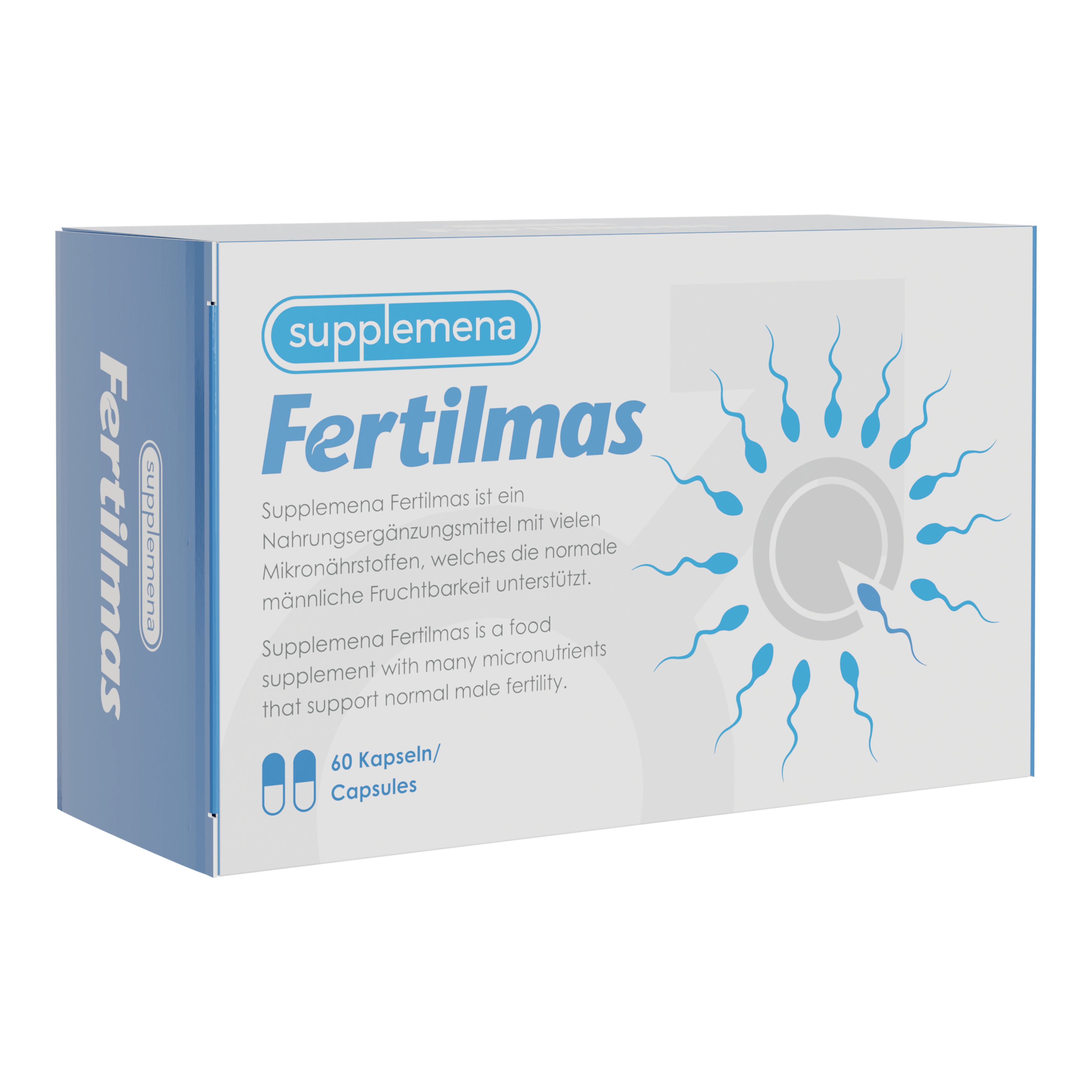 Fertilmas Male Fertility Supplement - Premium L-Carnitine Capsules for Sperm Health, Motility, and Male Reproductive Support