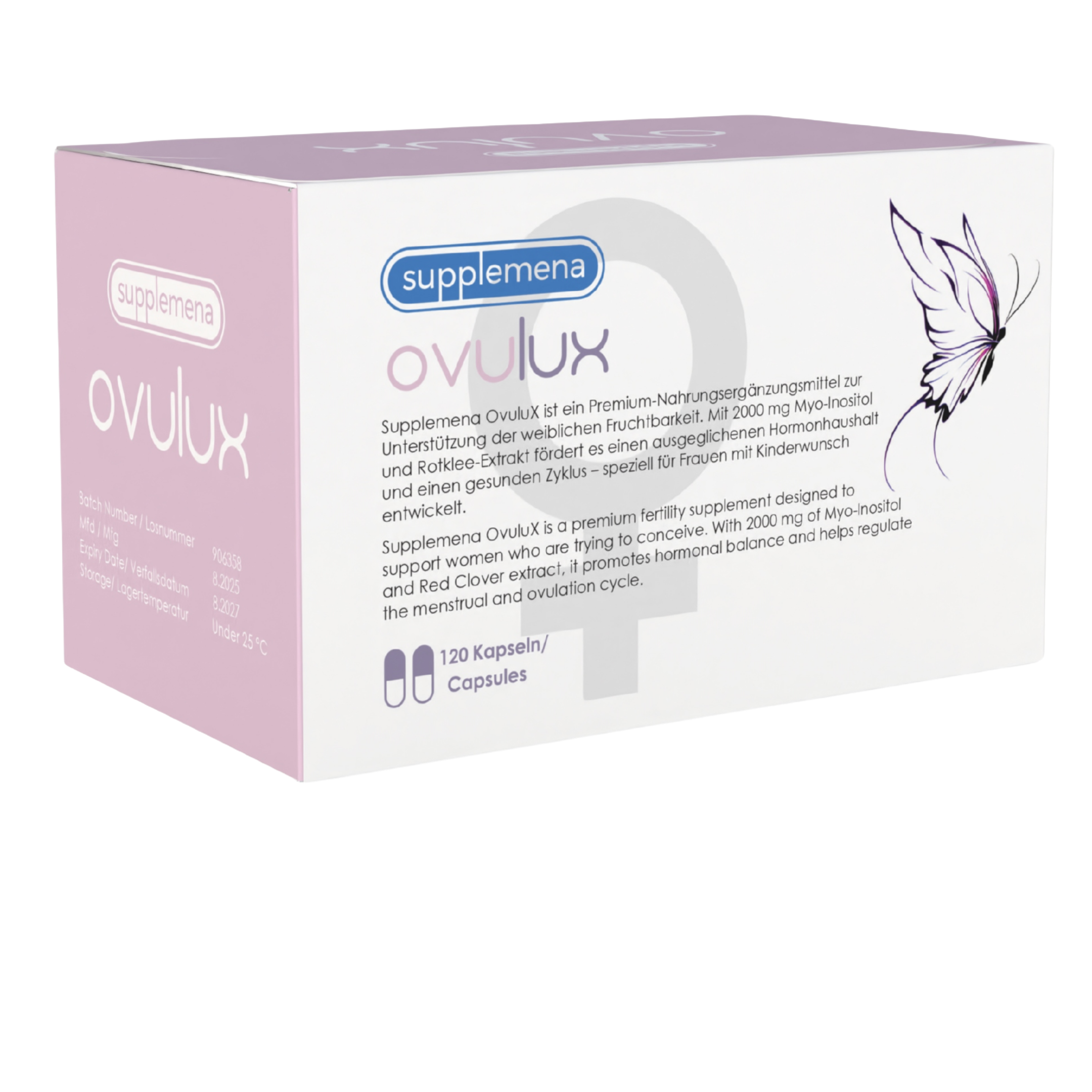 OvuluX 1-Month Supply (120 Capsules) – Premium Female Fertility Supplement for Hormonal Balance and Reproductive Wellness