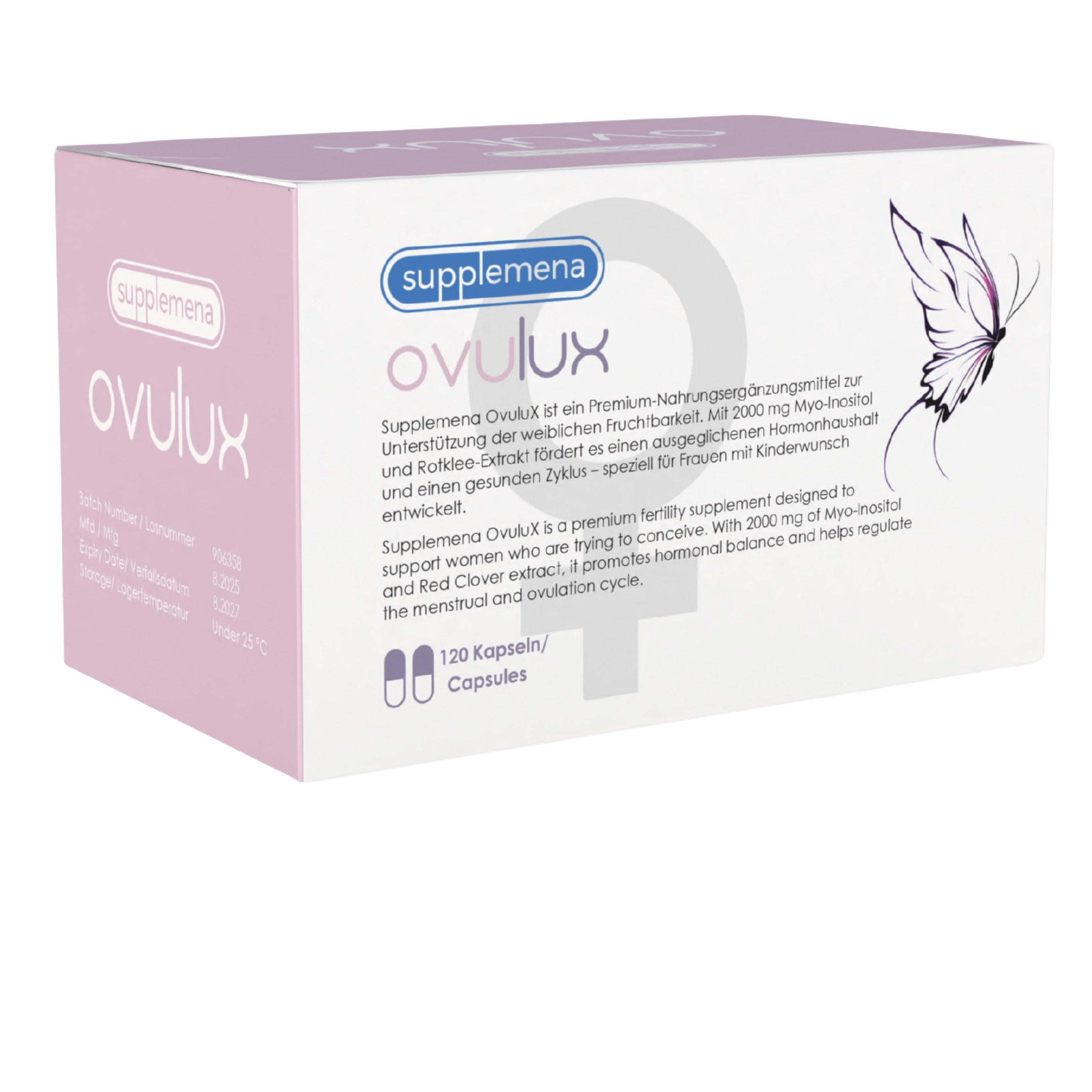OvuluX 1-Month Supply (120 Capsules) – Premium Female Fertility Supplement for Hormonal Balance and Reproductive Wellness