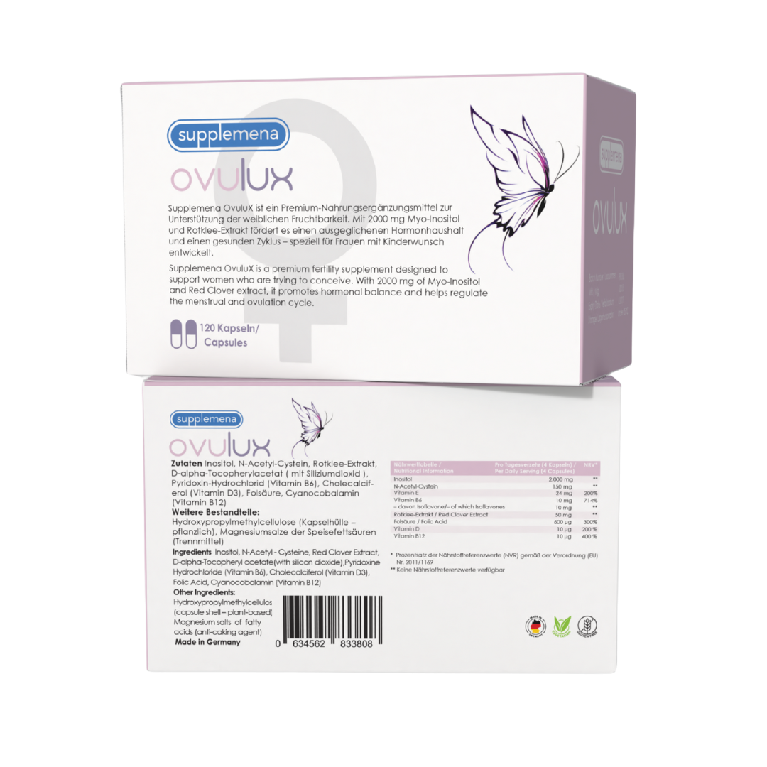 OvuluX 2-Month Supply (240 Capsules, 2 Boxes) – Female Fertility Supplement for Hormonal Balance, Egg Quality, and Reproductive Health