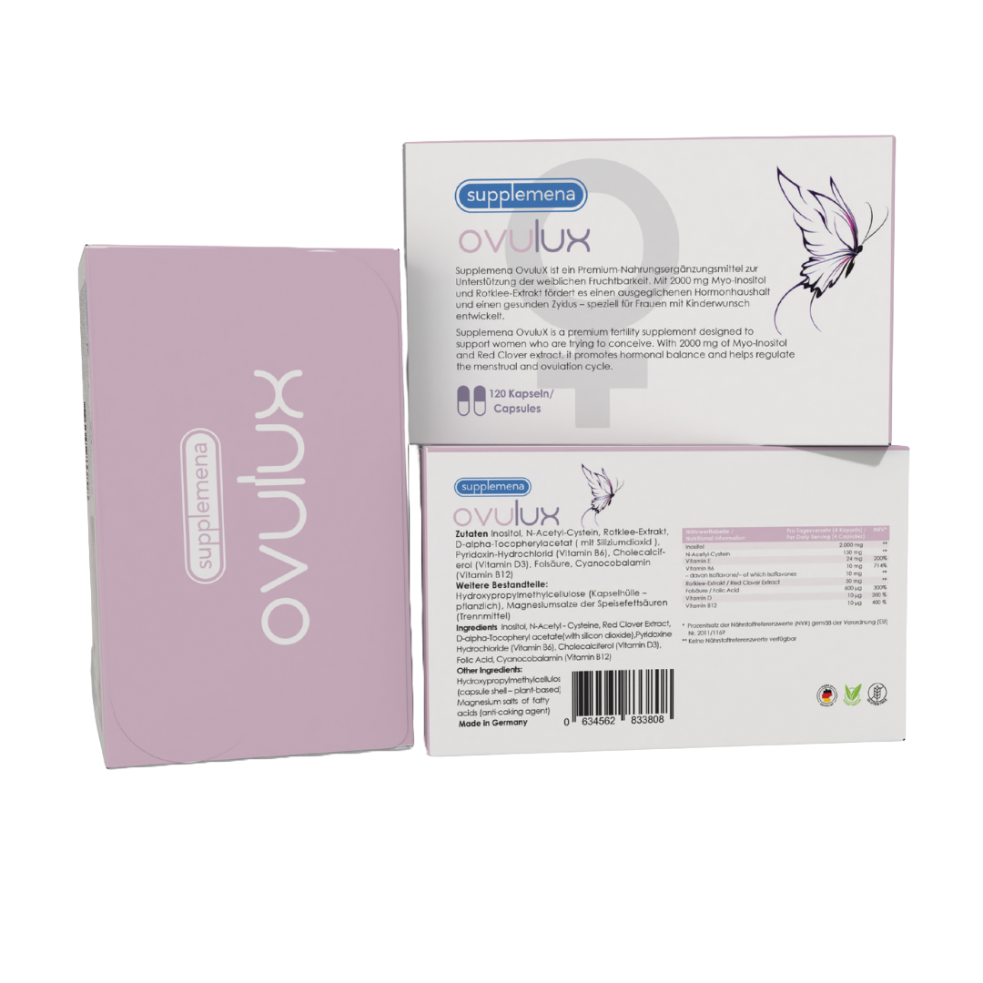 OvuluX 3-Month Supply (360 Capsules, 3 Boxes) – Premium Female Fertility Supplement for Hormonal Balance, Ovulation Health, and Conception Support